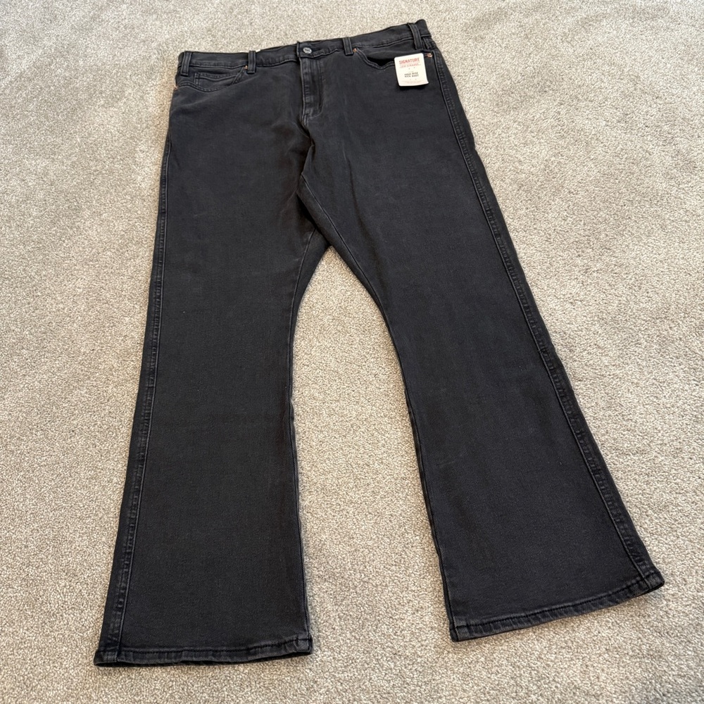 NWT Signature by Levi Strauss & Co High-Rise Kickboot Women's Black Size 16 W33